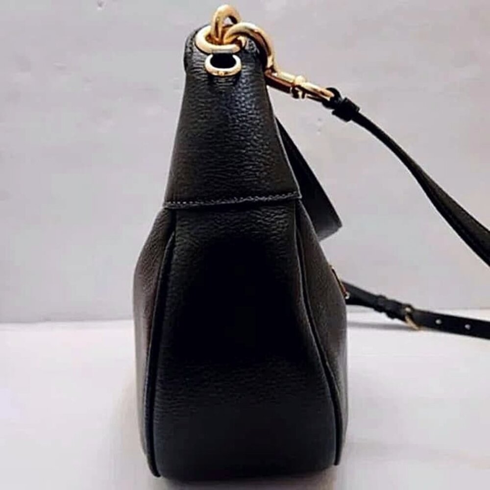 SOLD! Coach Mara Leather Hobo / Crossbody Bag in Black/Gold, EUC, Retail $428 - Picture 5 of 11